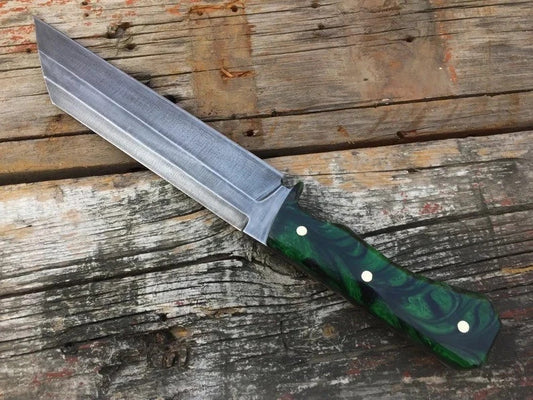 Custom Handmade Carbon Steel Blade Viking Seax Knife | Hunting Knife Camping