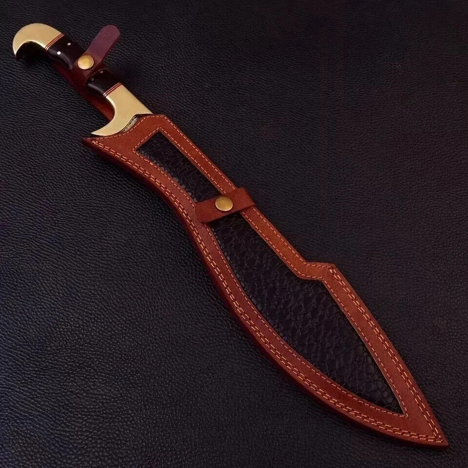 Custom Handmade Carbon Steel Ancient Greek Machete Knife Hunting Camping Knife