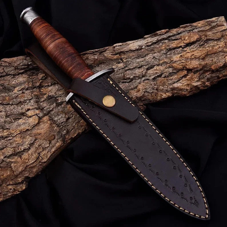 Damascus Steel British Army Fairbairn Sykes Commando Dagger Knife Hunting Dagger