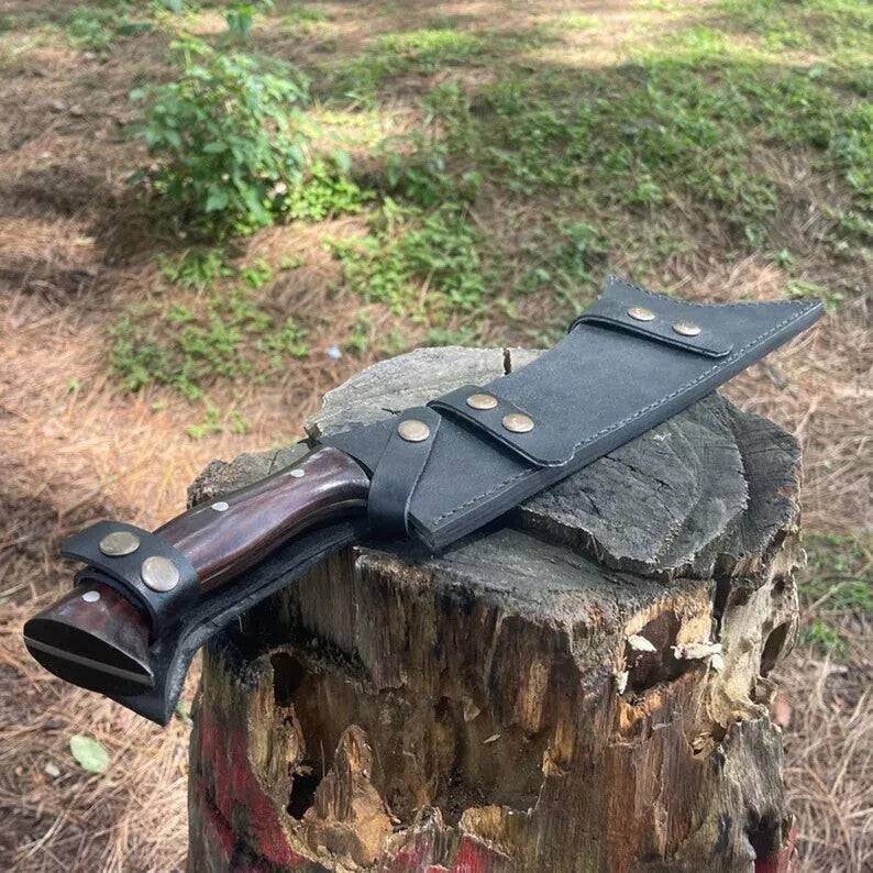 20" WKC Handmade Carbon Steel Blade Jungle Machete Bowie Hunting Knife Camping