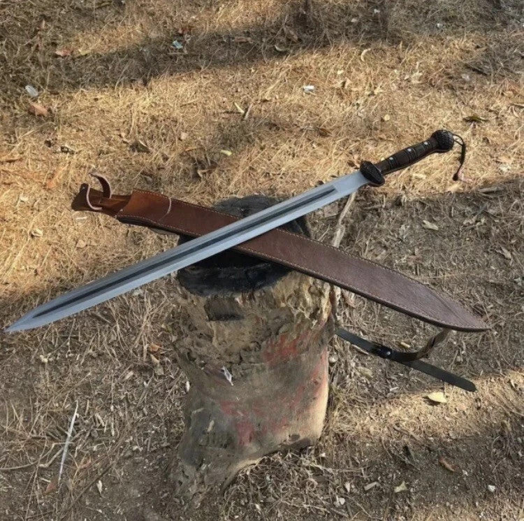 Custom Handmade Carbon Steel Blade Bowie Machete Kukri Hunting Knife Camping