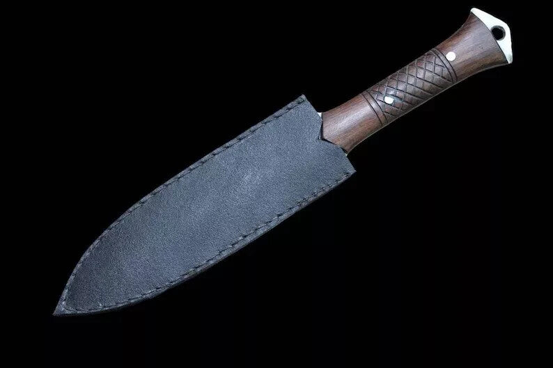 Custom Handmade Carbon Steel Survival Dagger Machete Sword Hunting Knife Camping