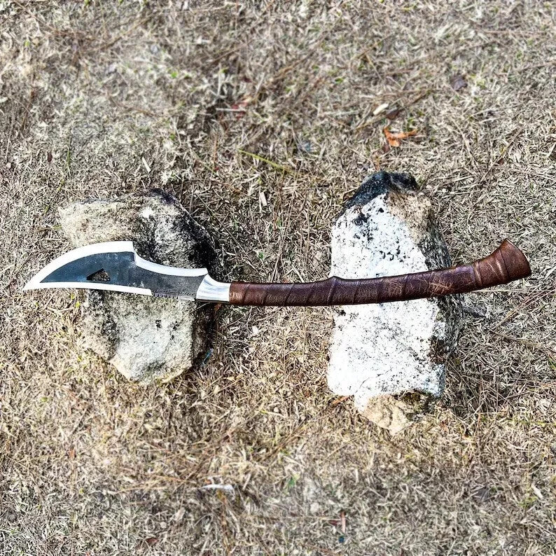 Custom Handmade Carbon Steel Blade Bowie Machete Kukri Hunting Knife Camping