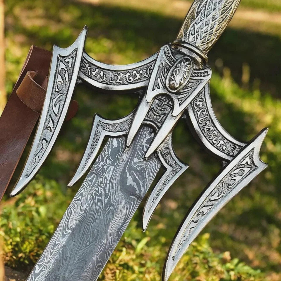 Handmade Damascus Steel Viking Sword Battle Ready Medieval Sword With Sheath