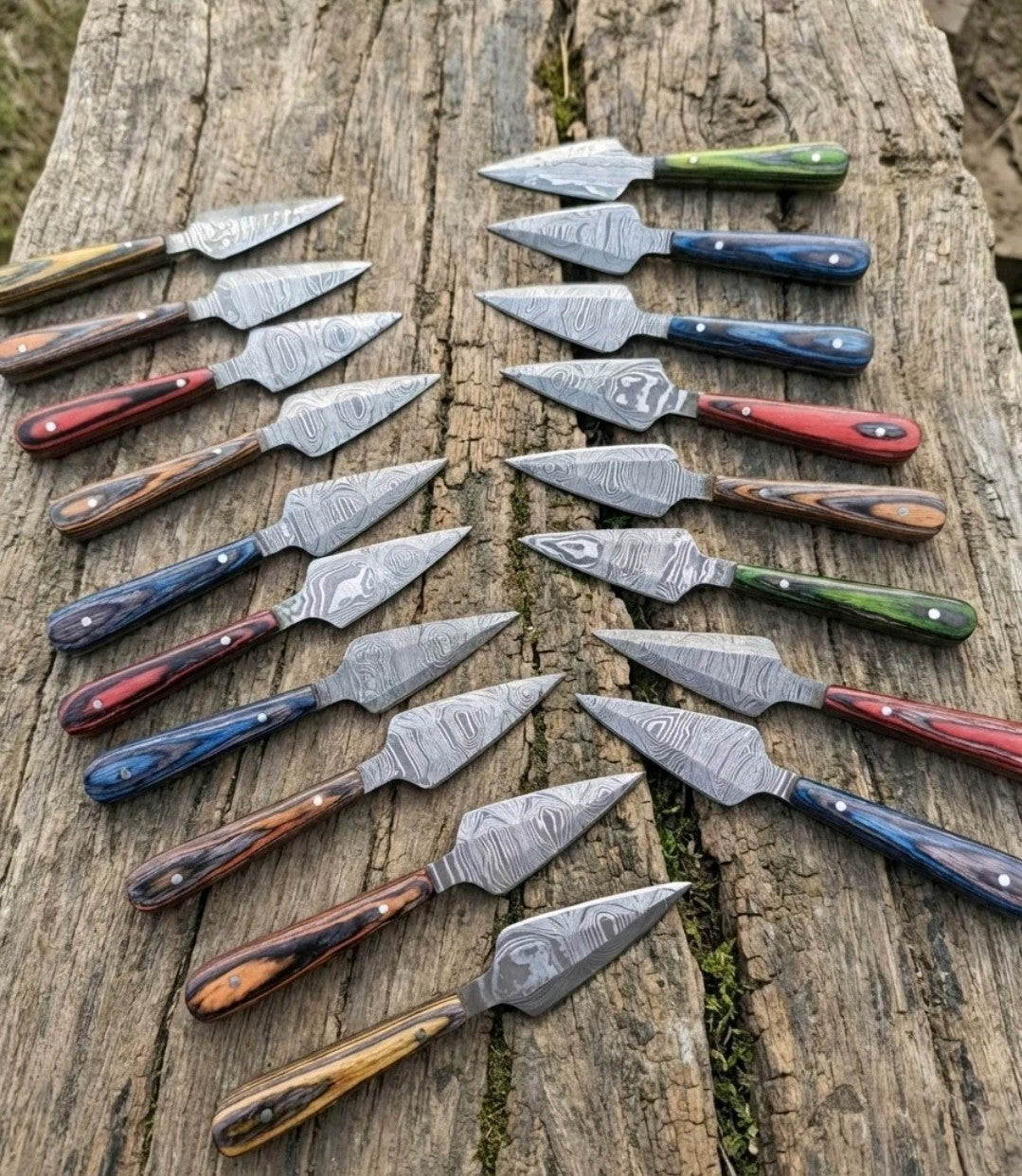 LOT OF 20 PCS Handmade DAMASCUS STEEL Hunting Bozam Dagger Knife W/SHEATH,,