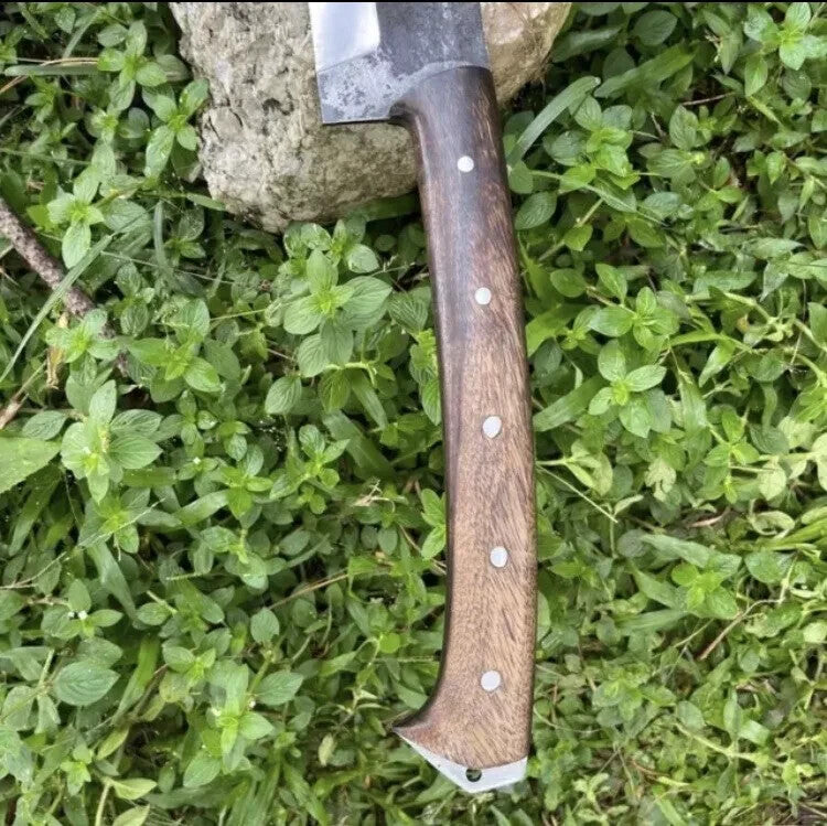 Custom Handmade Carbon Steel Survival Bowie Machete Sword| Hunting Knife Camping