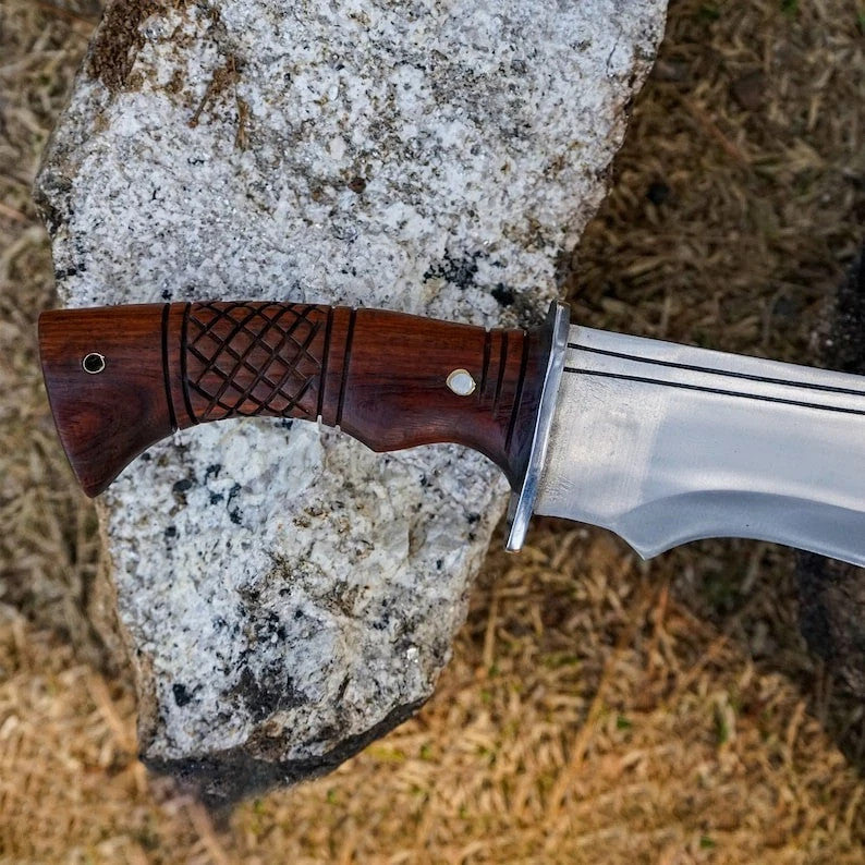 Custom Handmade Carbon Steel Blade Ancient Bowie Knife | Hunting Knife Camping