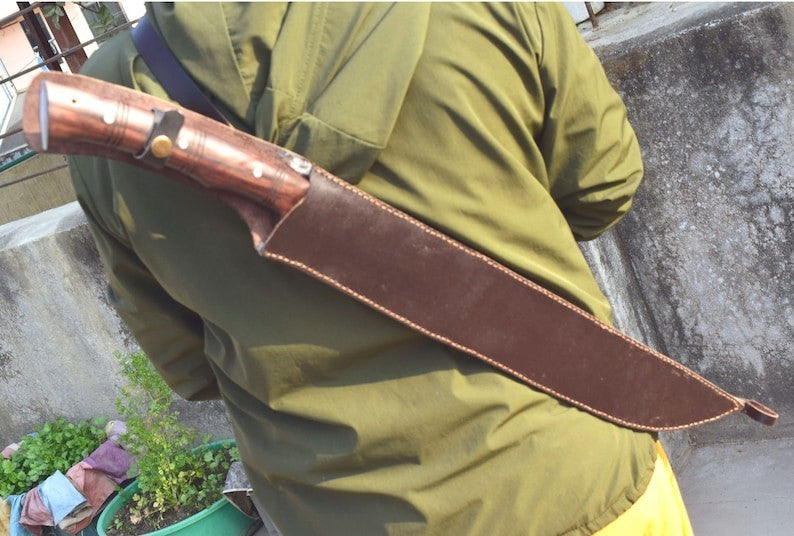 Custom Handmade Carbon Steel Blade Survival Machete Sword| Hunting Sword Camping