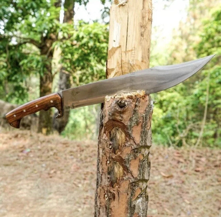 Custom Handmade Carbon Steel Blade Jungle Machete Knife - Hunting Knife Camping
