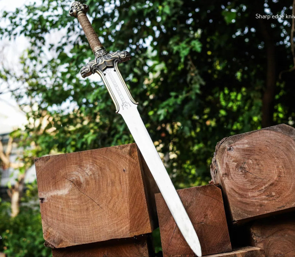 Conan The Barbarian Atlantean Sword Replica Sword Carbon Steel Sword With Sheath