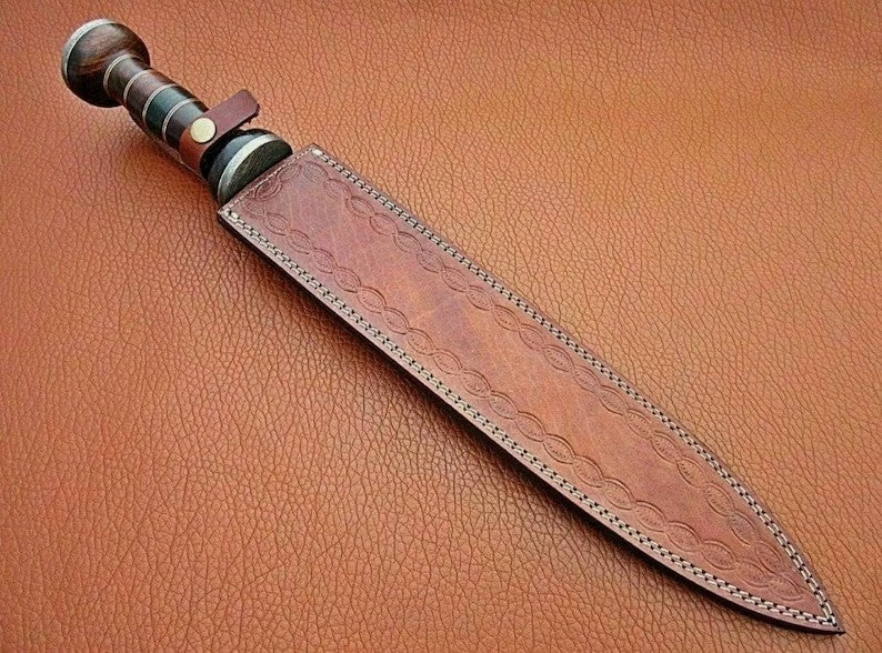 Custom Handmade Damascus Steel Blade Roman Gladius Sword | Hunting Sword Camping
