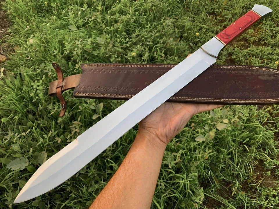 Custom Handmade Carbon Steel Blade Survival Machete Knife| Hunting Knife Camping