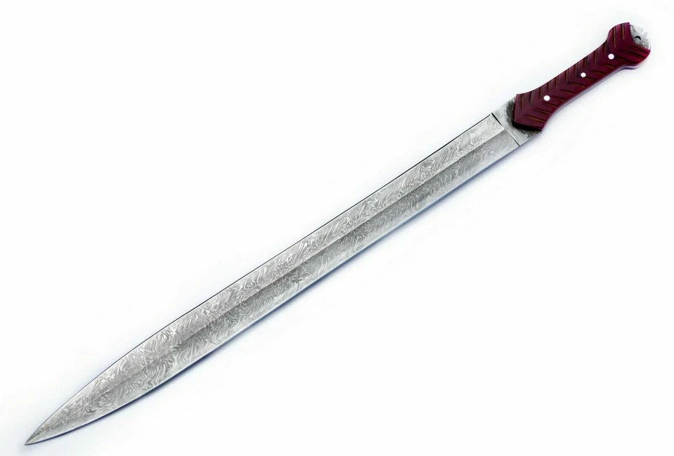 CUSTOM HANDMADE HAND FORGED DAMASCUS STEEL GLADIUS SWORD DAGGER VIKING SWORD EDC