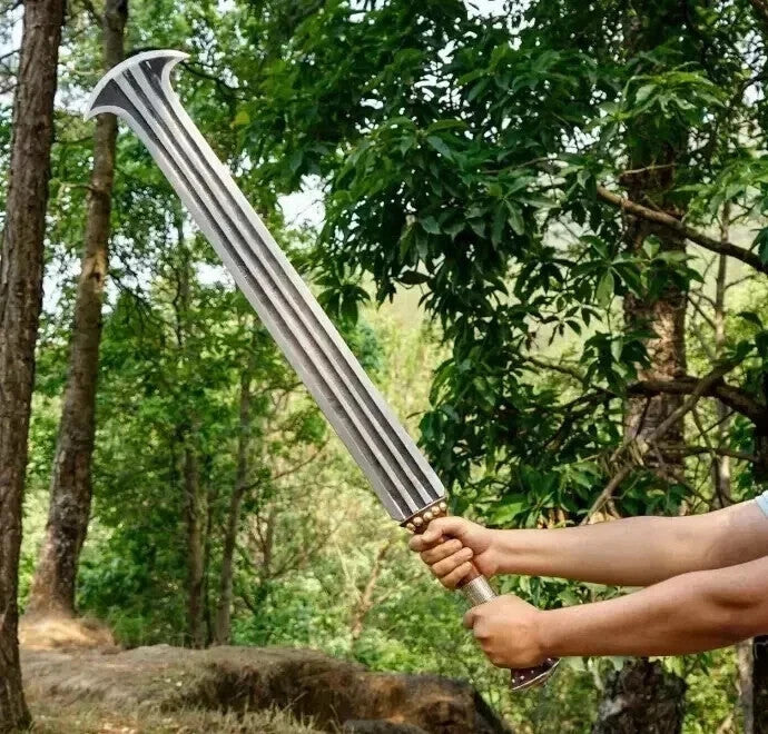 32" Handmade Konda Ikakalaka Sword Functional & Sharpened Carbon Steel Blade EDC