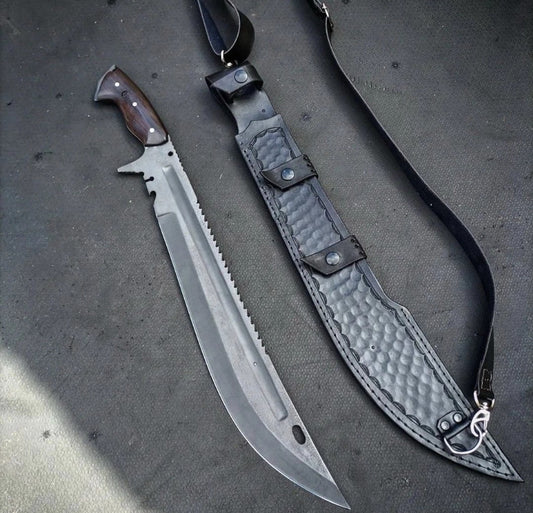 Custom Handmade Carbon Steel Blade Barong Machete Knife | Hunting Knife Camping