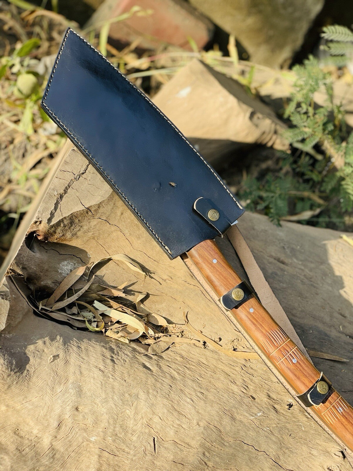 Custom Handmade Carbon Steel Blade Long Woodcutting Axe | Hunting Axe | Camping