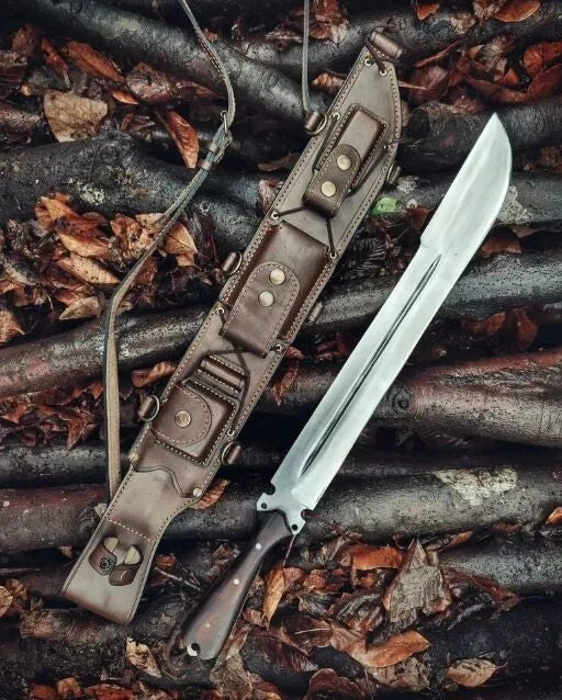 CUSTOM HANDMADE SPRING STEEL 5160 HUNTING FOREST FULL TANG MACHETE KNIFE