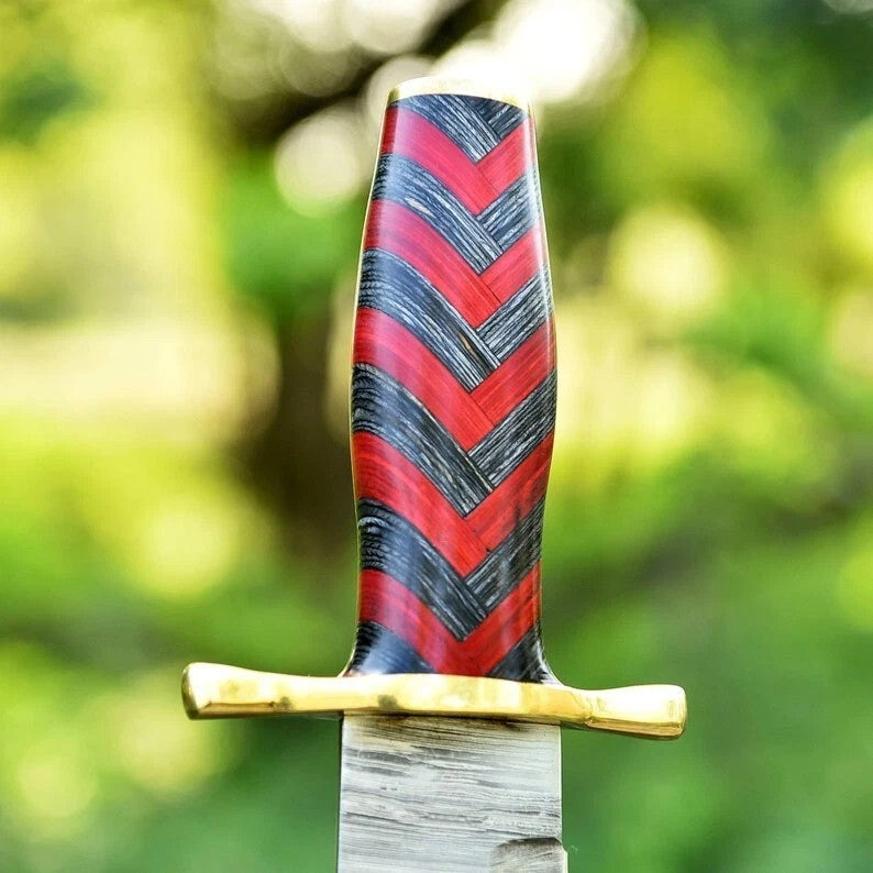 Custom Handmade Damascus Steel Blade Survival Bowie Knife- Hunting Knife Camping
