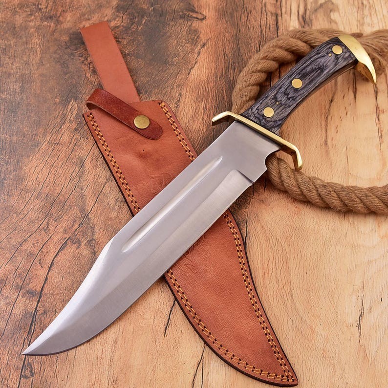 Custom Handmade Carbon Steel Blade Survival Bowie Knife | Hunting Knife Camping