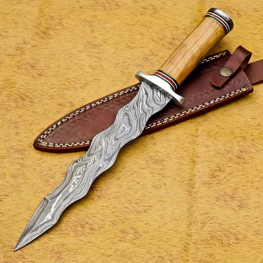 Custom Handmade Damascus Dagger knives-Hunting & Survival Knives | Camping  Gear