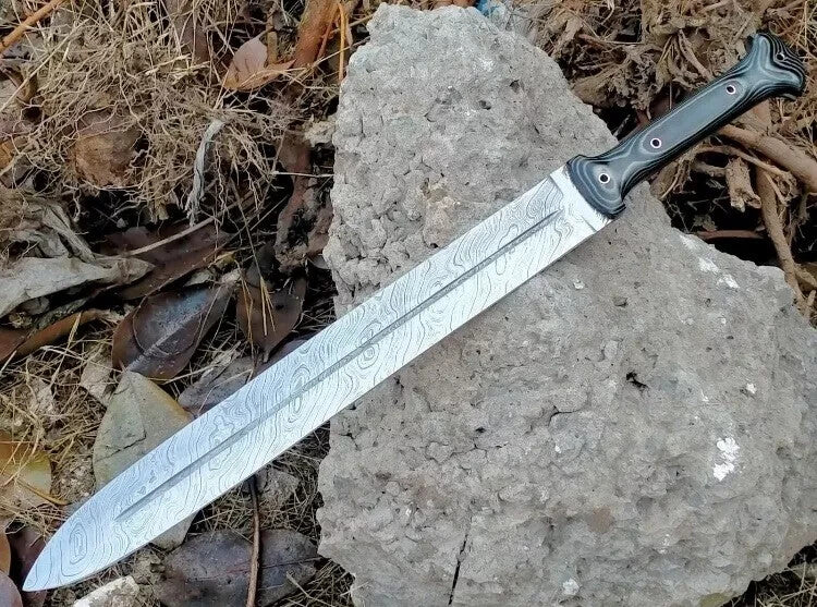 WKC Handmade Damascus Steel Roman Gladius Gladiator Sword Medieval Battle Dagger