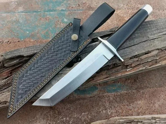 JAPANESE STYLE TANTO KNIFE | Full Tang Handmade D2 Steel Survival Hunting Knife