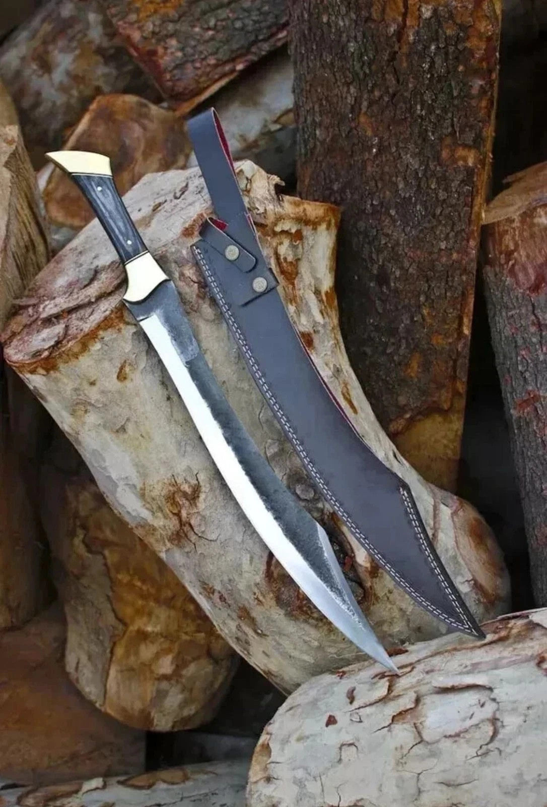 Custom Handmade Carbon Steel Blade Survival Machete Knife| Hunting Knife Camping