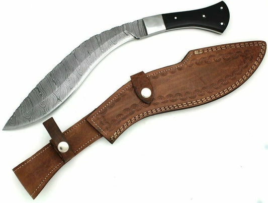Custom Handmade Carbon Steel Blade Bowie Machete Kukri Hunting Knife Camping