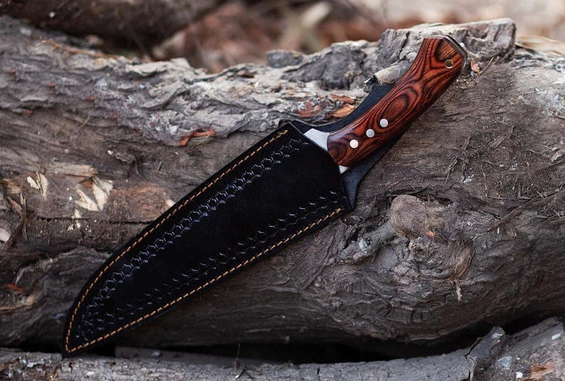 Custom Handmade D2 Steel Blade Survival Machete Knife - Hunting Knife Camping