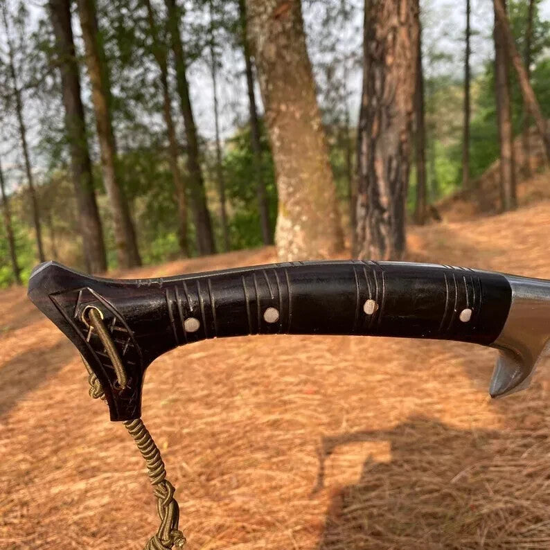 Custom Handmade Carbon Steel Blade Heavy Machete Viking Ready Battle Sword
