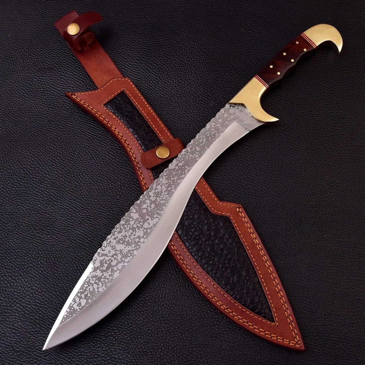 Custom Handmade Carbon Steel Ancient Greek Machete Knife Hunting Camping Knife