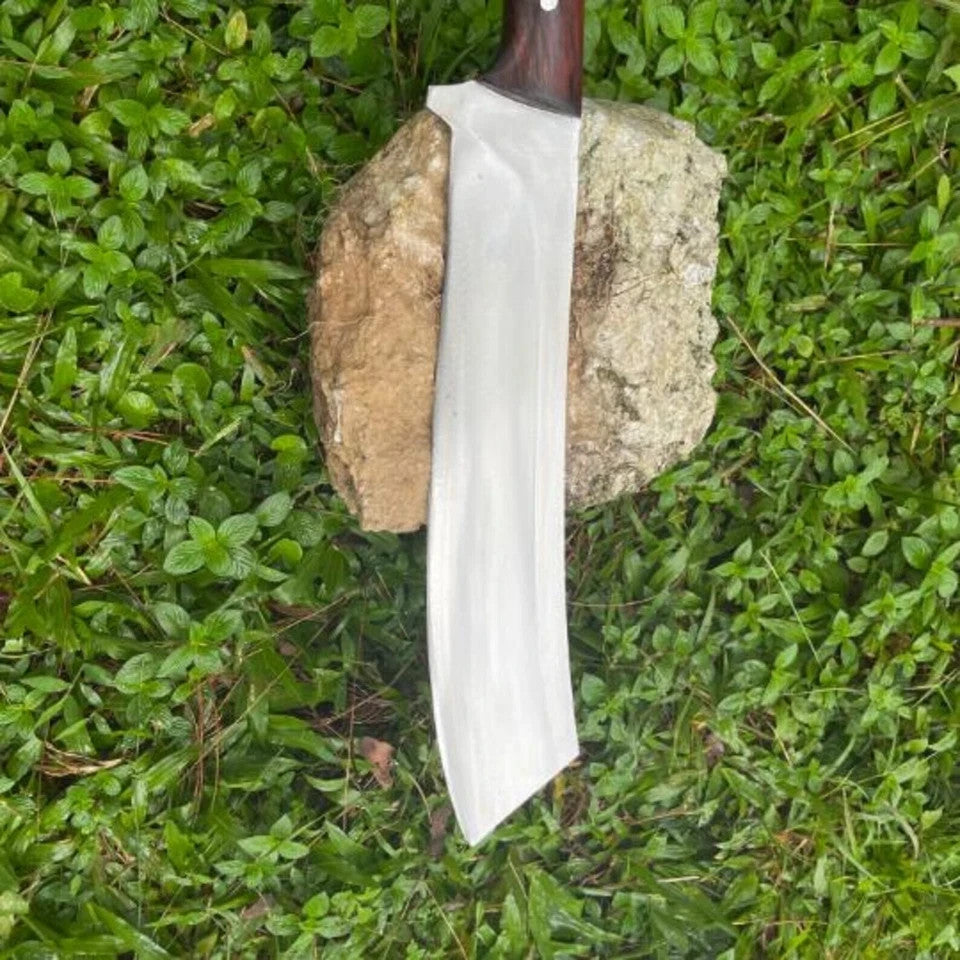 Custom Handmade Carbon Steel Blade Hefty Cleaver Knife | Hunting Knife Camping
