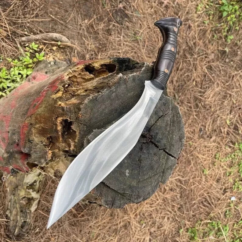 Custom Handmade Carbon Steel Blade D2 Heavy Machete Bowie Hunting Knife Camping