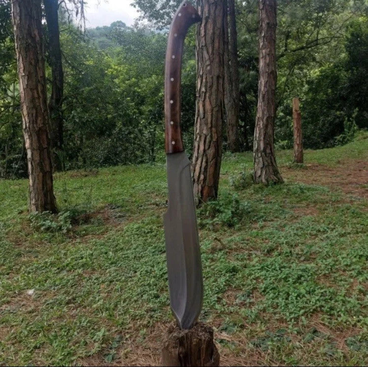 Custom Handmade Carbon Steel Blade Jungle Machete Knife - Hunting Knife Camping