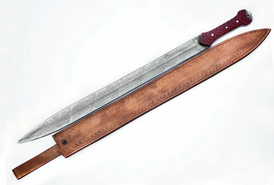 CUSTOM HANDMADE HAND FORGED DAMASCUS STEEL GLADIUS SWORD DAGGER VIKING SWORD EDC