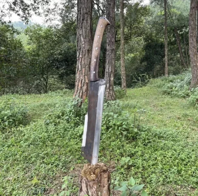 Custom Handmade Carbon Steel Survival Bowie Machete Sword| Hunting Knife Camping