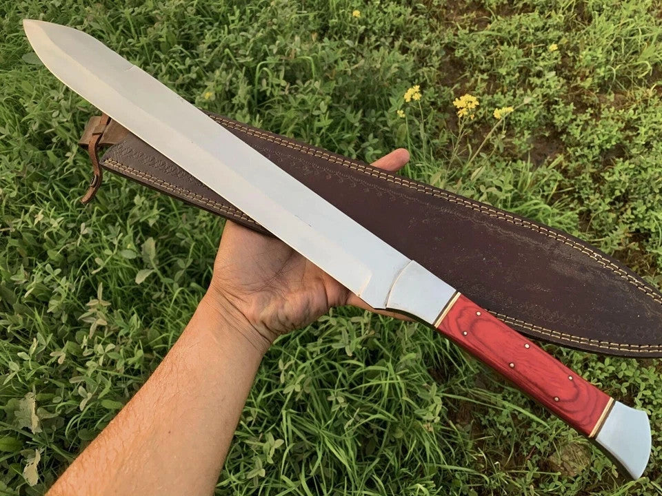 Custom Handmade Carbon Steel Blade Survival Machete Knife| Hunting Knife Camping