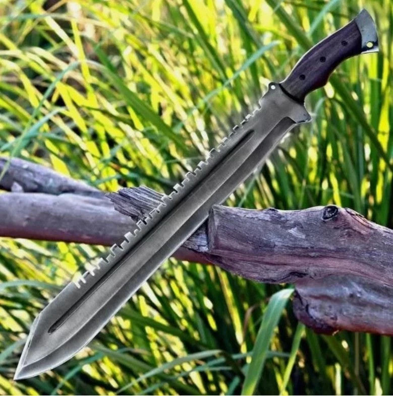 Custom Handmade Carbon Steel Blade Survival Machete Knife| Hunting Knife Camping