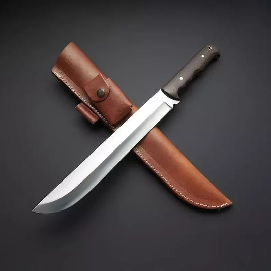 CUSTOM HANDMADE STEEL HUNTING KNIFE CAMPING SURVIVAL MACHETE BOWIE KNIFE SWORD