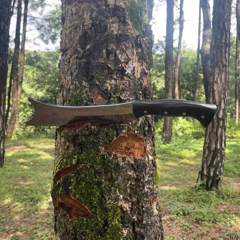 20" WKC Handmade Carbon Steel Blade Jungle Machete Bowie Hunting Knife Camping