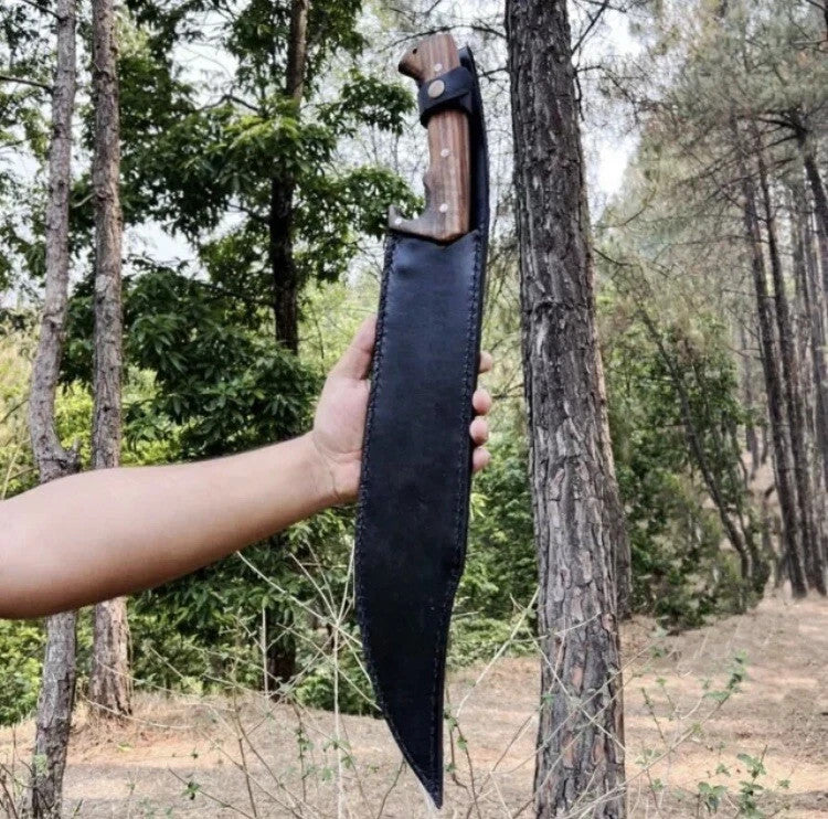 Custom Handmade Carbon Steel Blade Jungle Machete Knife - Hunting Knife Camping