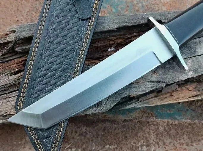 JAPANESE STYLE TANTO KNIFE | Full Tang Handmade D2 Steel Survival Hunting Knife