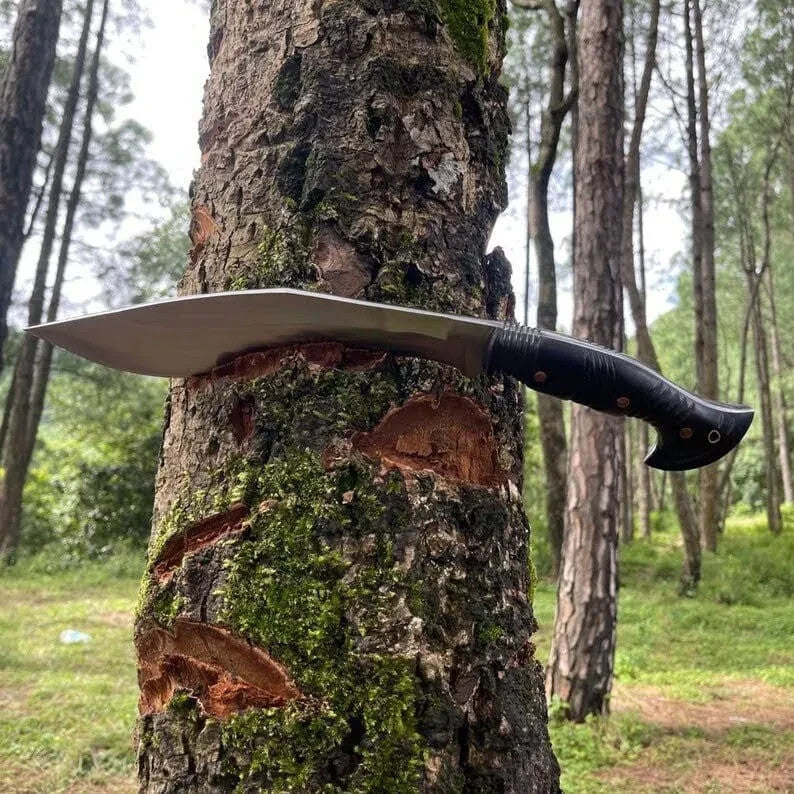 Custom Handmade Carbon Steel Blade D2 Heavy Machete Bowie Hunting Knife Camping