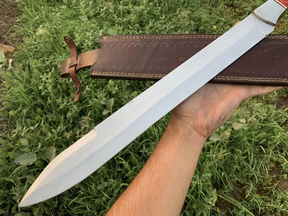 Custom Handmade Carbon Steel Blade Survival Machete Knife| Hunting Knife Camping