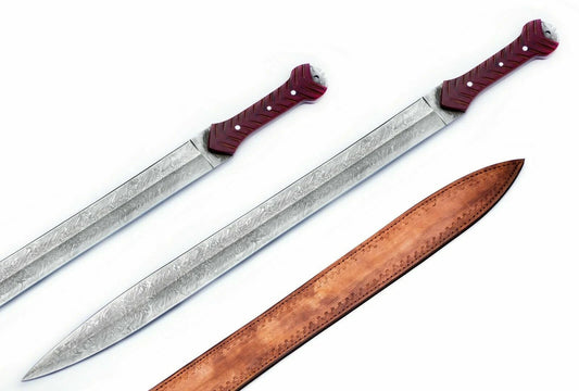 CUSTOM HANDMADE HAND FORGED DAMASCUS STEEL GLADIUS SWORD DAGGER VIKING SWORD EDC