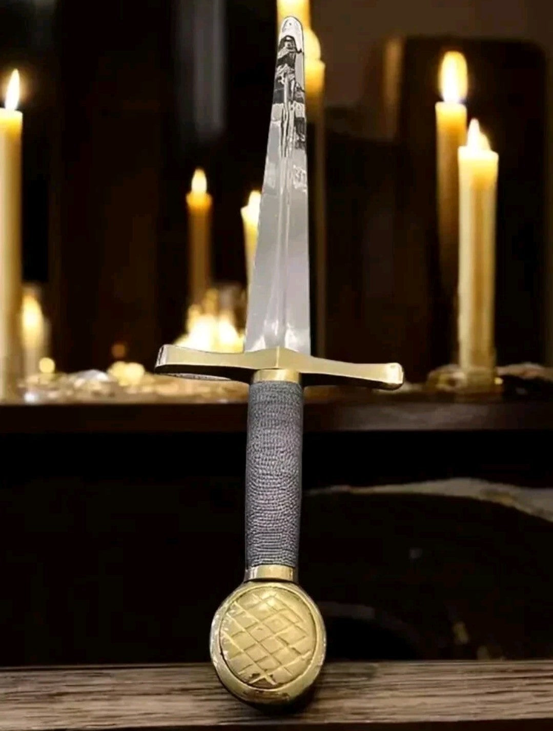Handmade D2 Steel Excalibur Sword/ King Arthur Sword With Leather Sheath Gift!