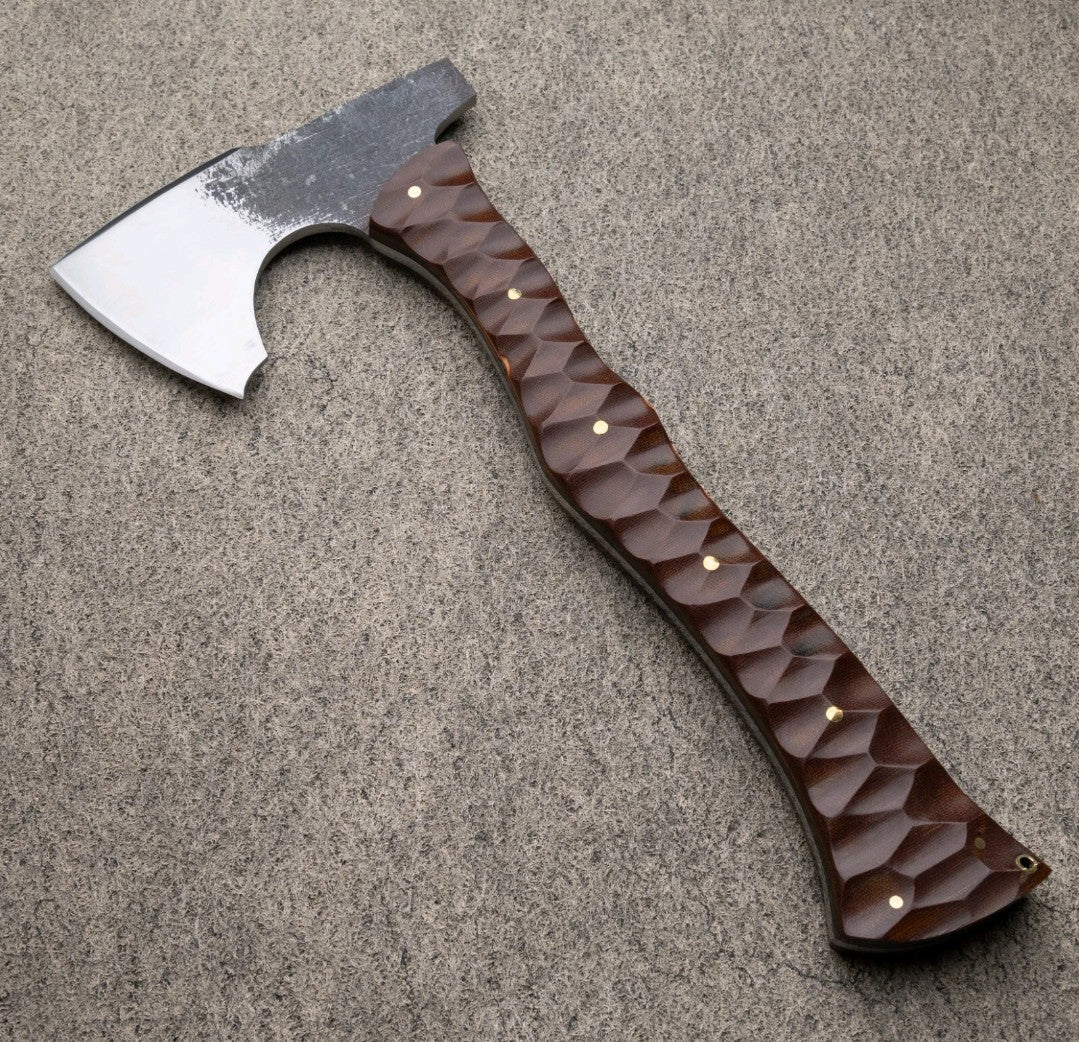 HANDMADE 13" CARBON STEEL REPLICA FULL TANG AXE TOMAHAWK AXE HATCHET RnD SAYOC