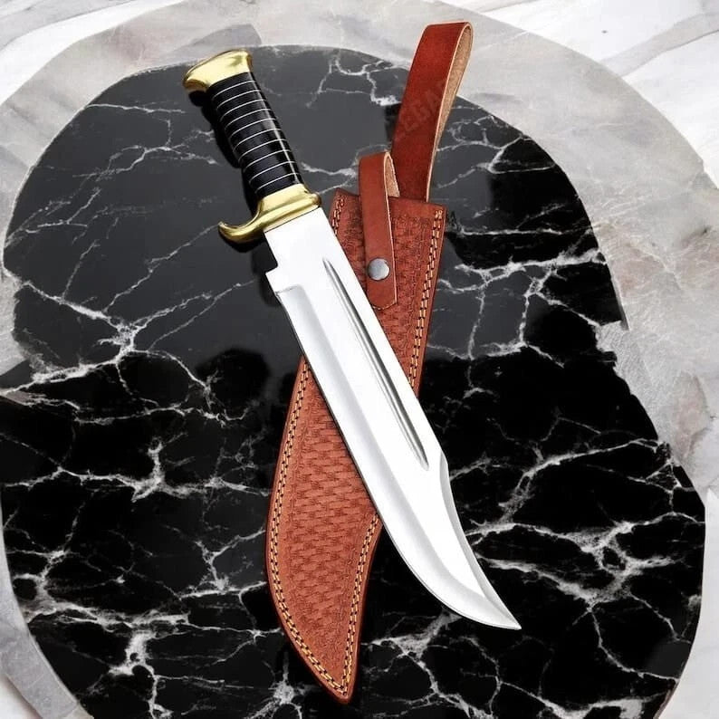 Custom Handmade Carbon Steel Blade Survival Bowie Knife | Hunting Knife Camping