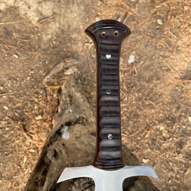Custom Handmade Carbon Steel Blade Celtic Leaf Sword | Hunting Sword Camping