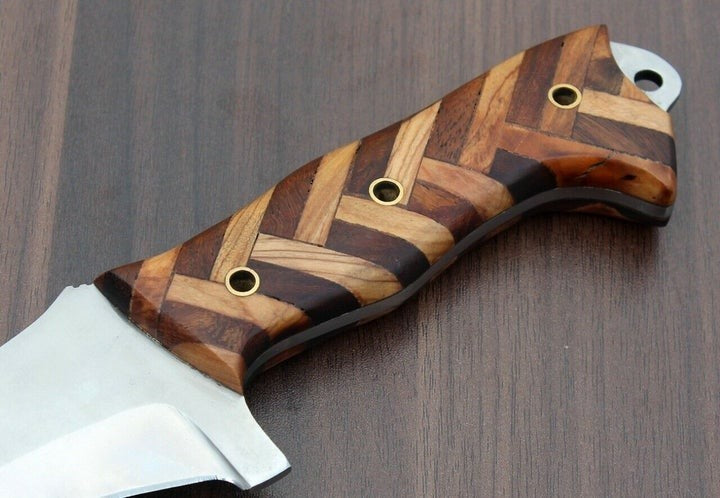 Handmade Survival Bowie Knife | Full Tang Carbon Steel Blade | Outdoor Hunting